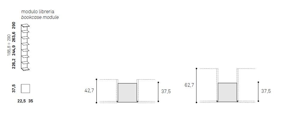 Шкаф с копланарными дверцами Caccaro ARCH-00116590 - Вид №4