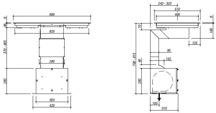 Barazza Индукционная стеклокерамическая плита со встроенной вытяжкой Zero 1pidz90n - Вид №3