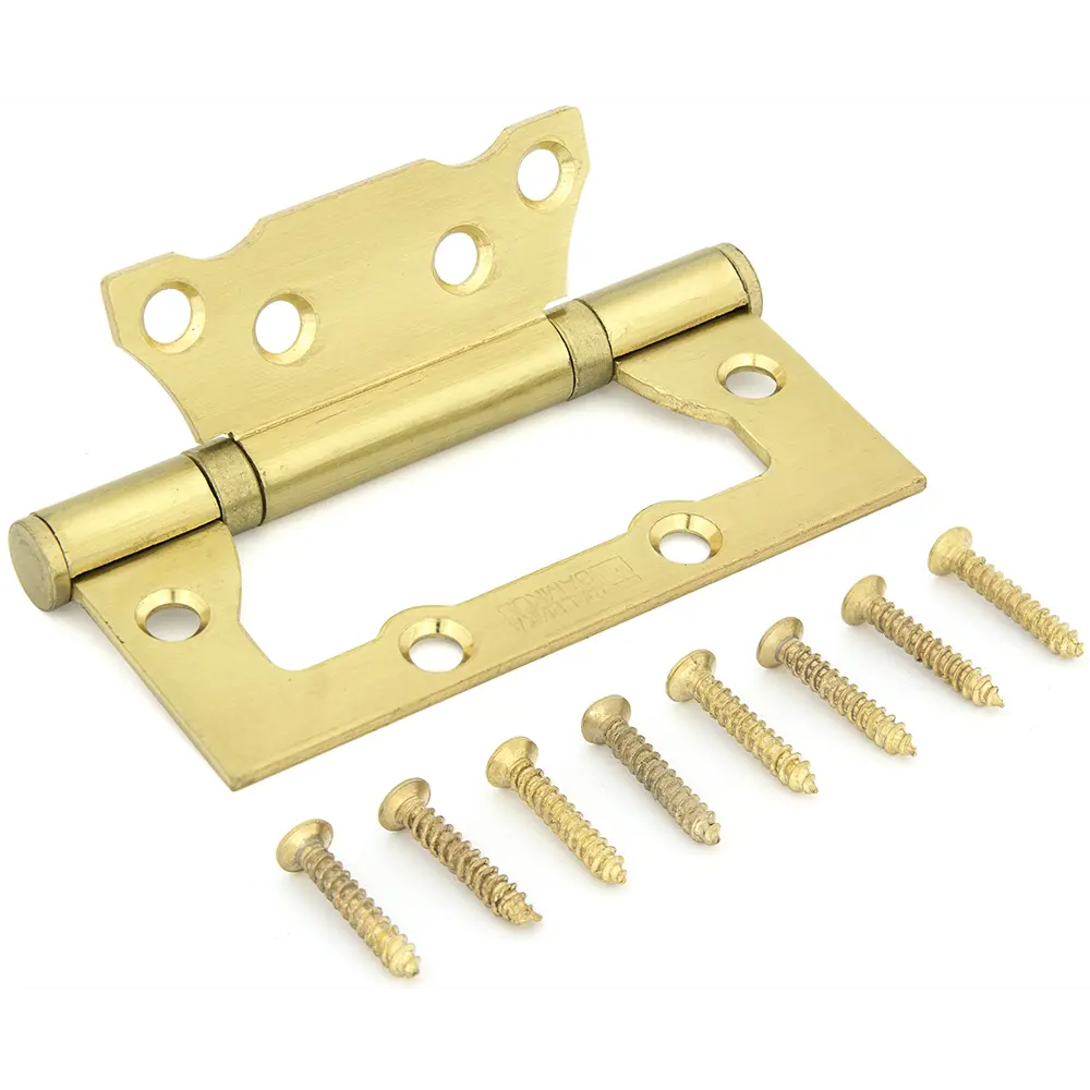 Петля без врезки E-2BB-100 цвет матовая латунь ФАБРИКА ЗАМКОВ STLM-2178741 - Вид №1