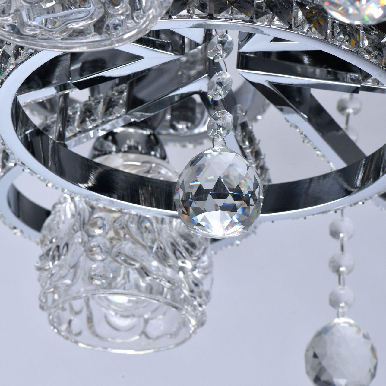 Потолочная люстра De Markt City Мадлен 424011505 DE MARKT ДИЗАЙНЕРСКИЕ, МАДЛЕН 328380 Хром;прозрачный  - Вид №2