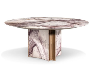 Круглый мраморный стол с Lazy Susan