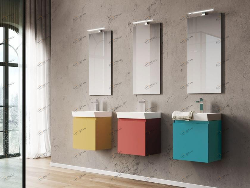 Mobiltesino Лаковая тумба под умывальник с зеркалом Cromo sun-id-1377001