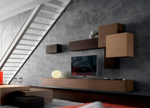 107349 Модульная композиция под ТВ 05 La Ebanisteria Collage