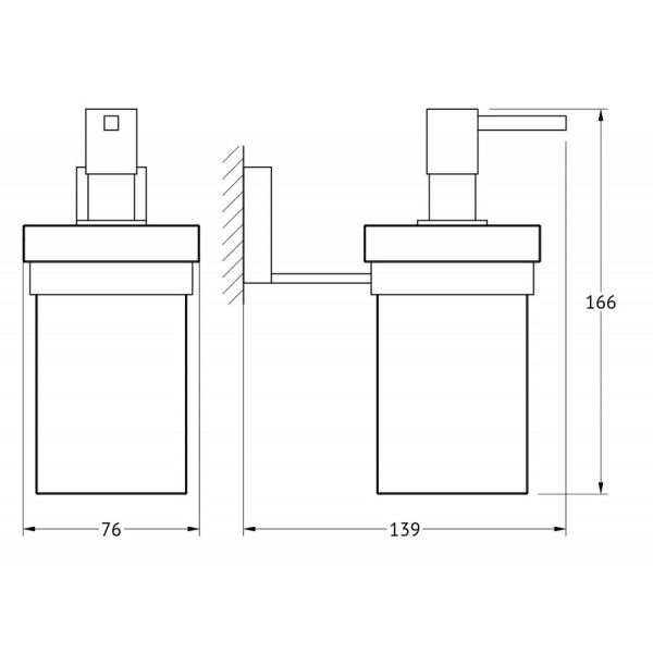 Дозатор для жидкого мыла 180 мл LINEAG (Италия) TIF 006 sun-id-561371 - Вид №1