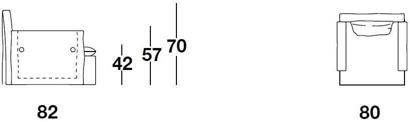 Frigerio Salotti Кресло из ткани со съемным чехлом с подлокотниками Kimono sun-id-1516055 - Вид №7