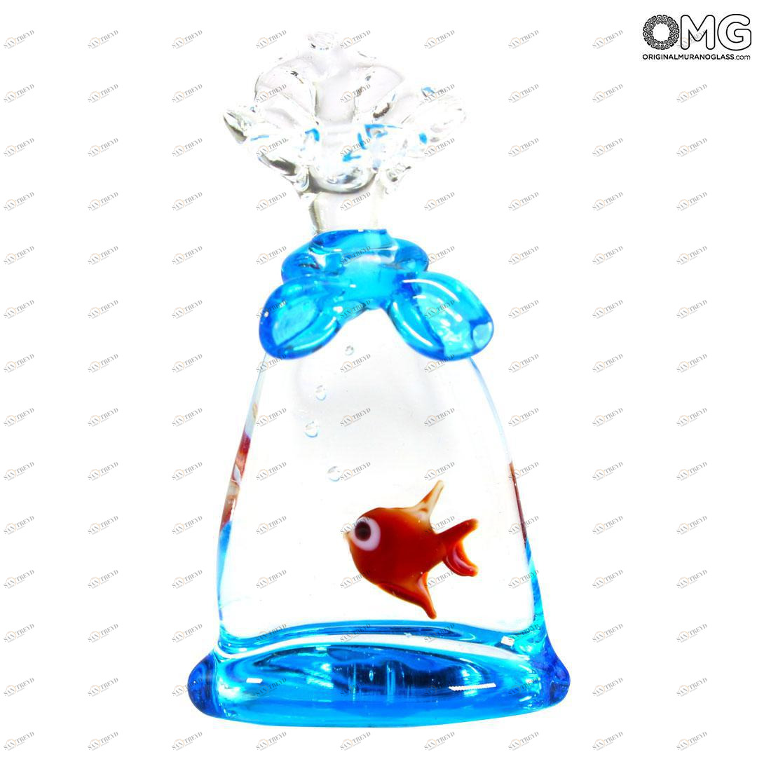 4837 ORIGINALMURANOGLASS Скульптура Аквариум-яйцо - муранское стекло OMG 3 см 