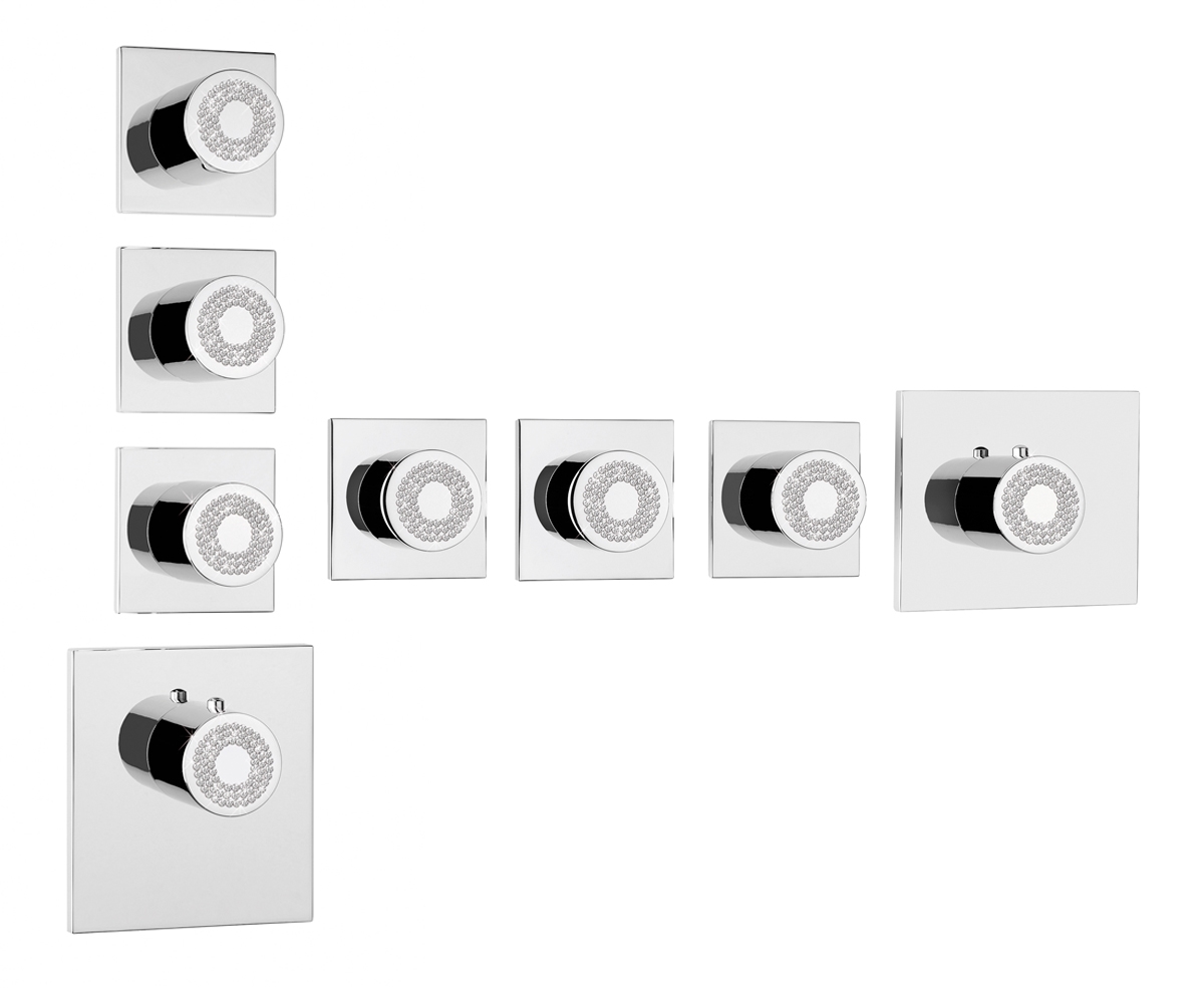 Z031205 + Z030202 000 Смеситель & запорный кран Oki 3 Outlets LP BOSSINI  - Вид №3