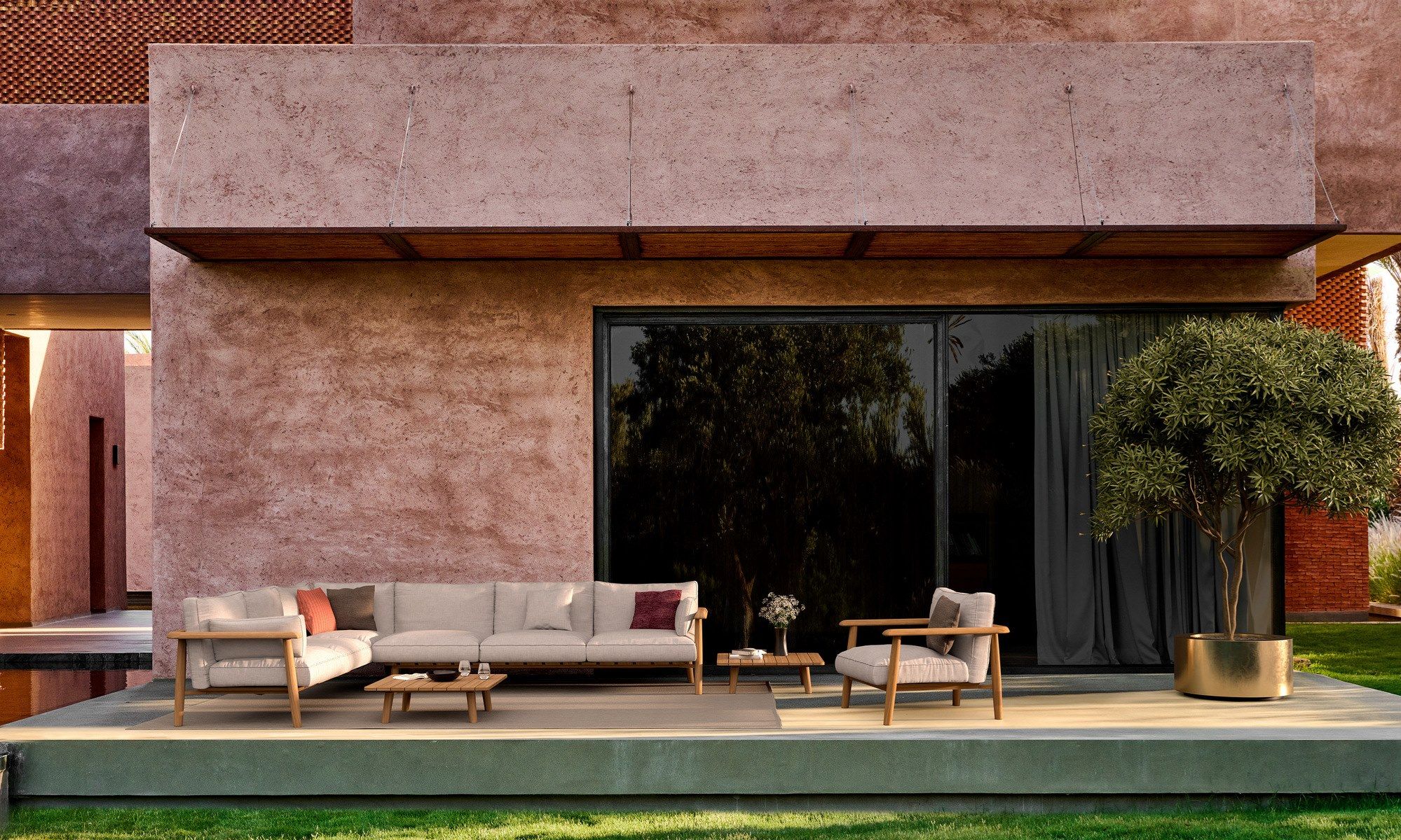 Круглая латунная плантатор Royal Botania Купрум ARCH-00068615 - Вид №3