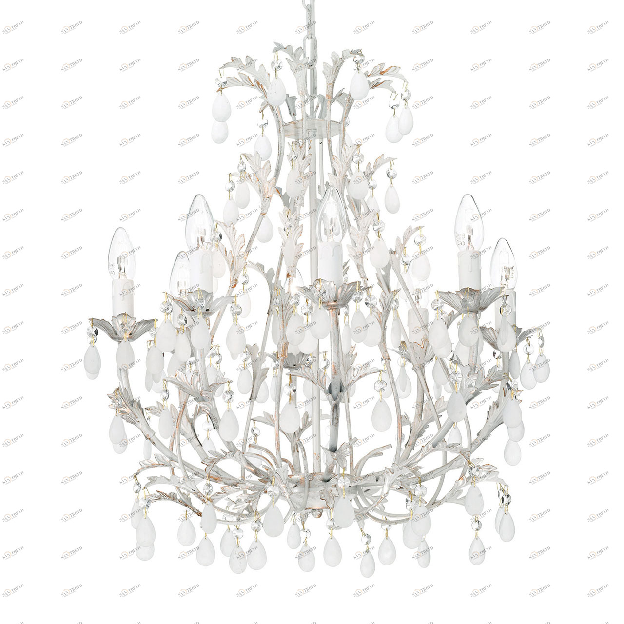 Подвесная люстра Ideal Lux Cascina SP8 IDEAL LUX ДИЗАЙНЕРСКИЕ, CASCINA 057292 Белый 