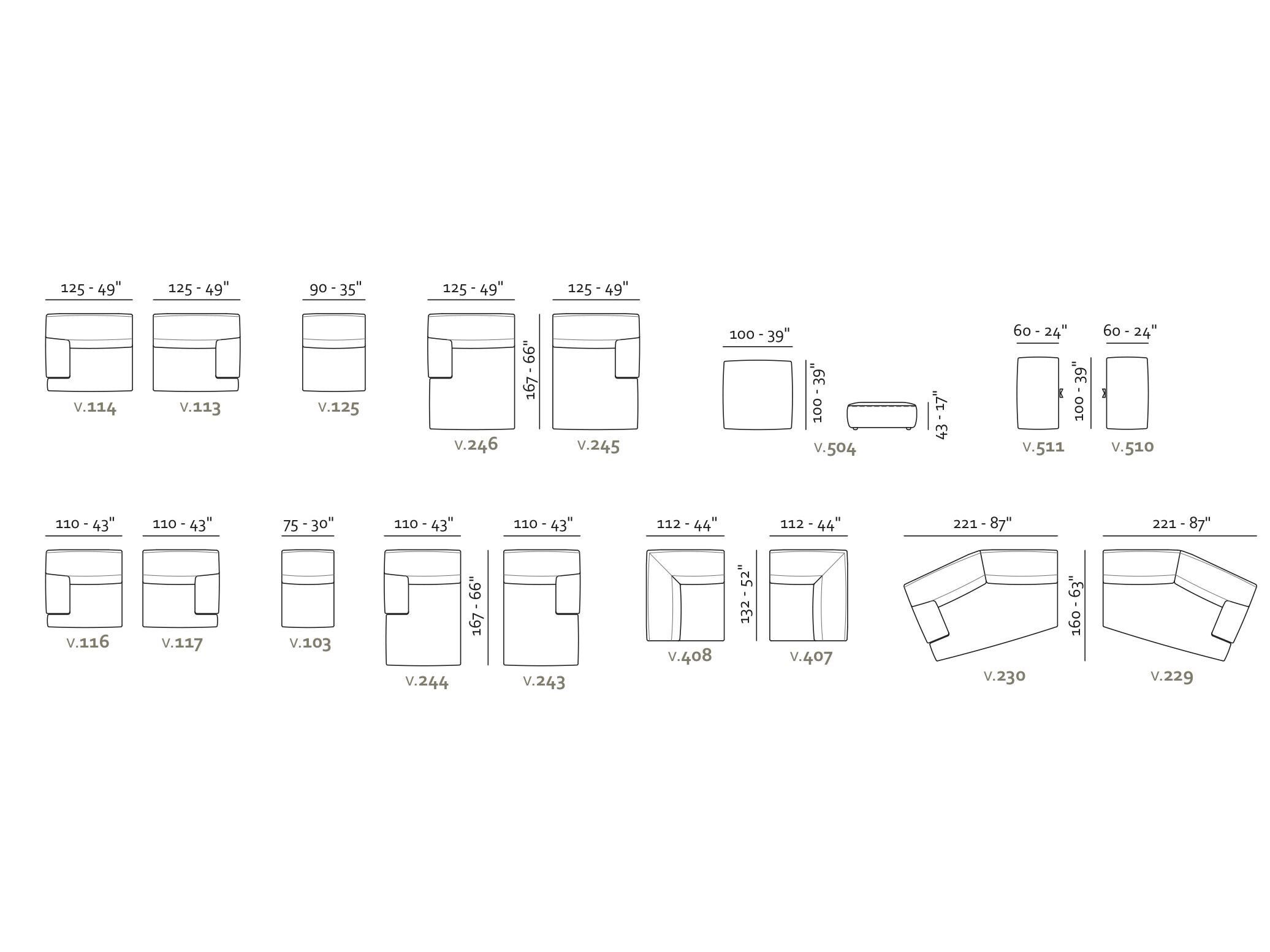 3-местный диван из нубука Max Divani NUVOLA ARCH-00151914 - Вид №8