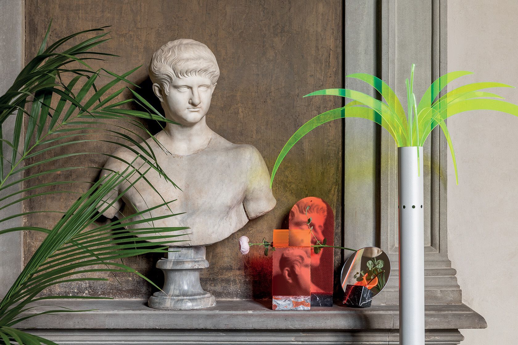 Настольное зеркало/фоторамка из мрамора и ПММА Poltronova ARCH-00086840 - Вид №3