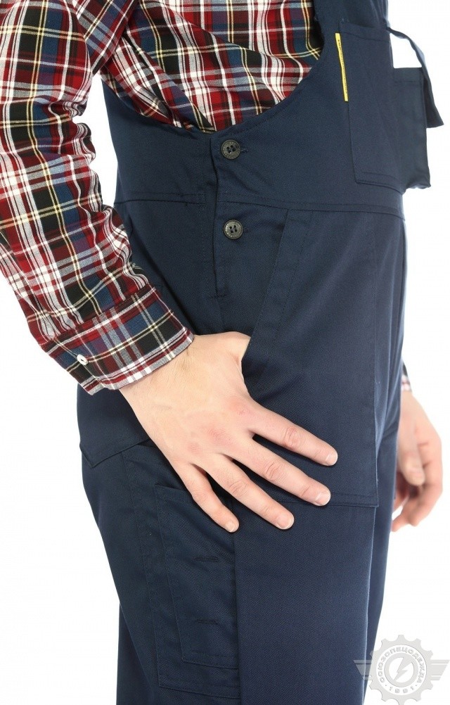 65632 Полукомбинезон "Эксперт-2" темно-синий  Летняя спецодежда  размер 48-50/182-188  - Вид №7