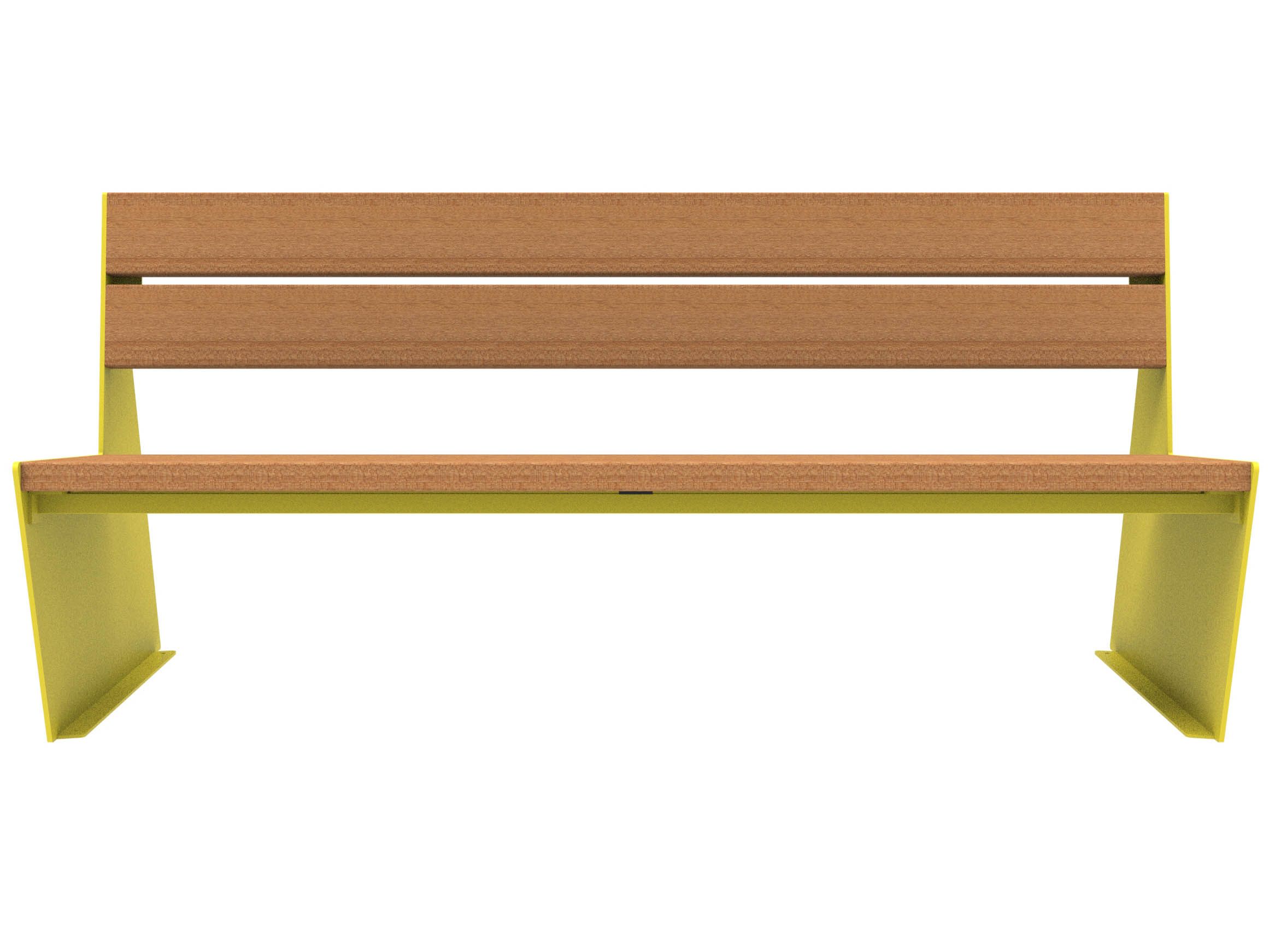 Скамья из окуме со спинкой Lazzari Sharp ARCH-00087617 - Вид №2