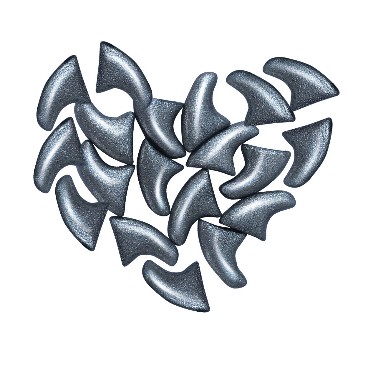 ПР0043877 Мягкие коготки серебристые 40шт Cliny  - Вид №1