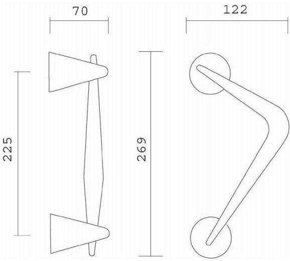 Ручка из латуни  0110 Santreyd  - Вид №1