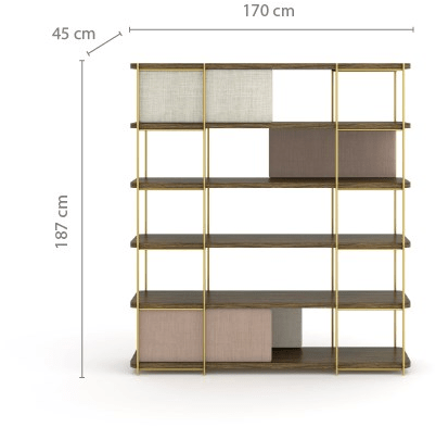 Momocca Модульный двухсторонний книжный шкаф Julia Je02 - Вид №10
