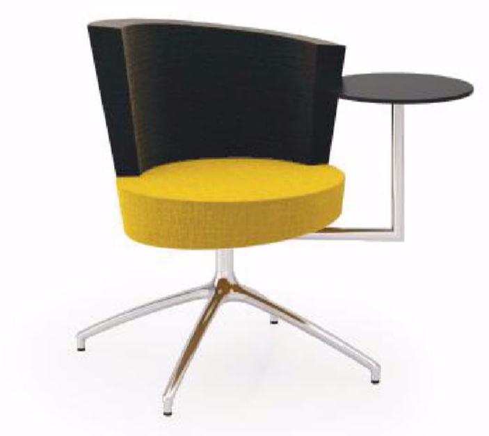 TALIN Мягкое кресло из ткани с 4 спицами и подлокотниками Elipse sun-id-1394582 - Вид №1