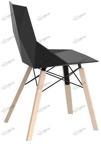 VONDOM Садовый стул из полипропилена Faz wood 54295, 54295f
