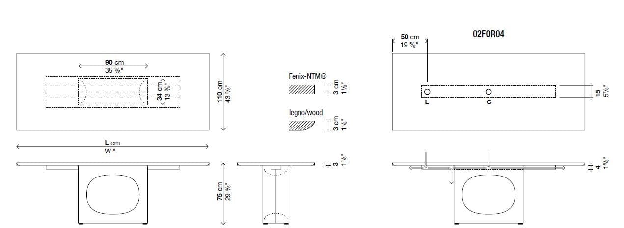 Деревянный прямоугольный стол для гостиной Kristalia Holo ARCH-00055208 - Вид №3
