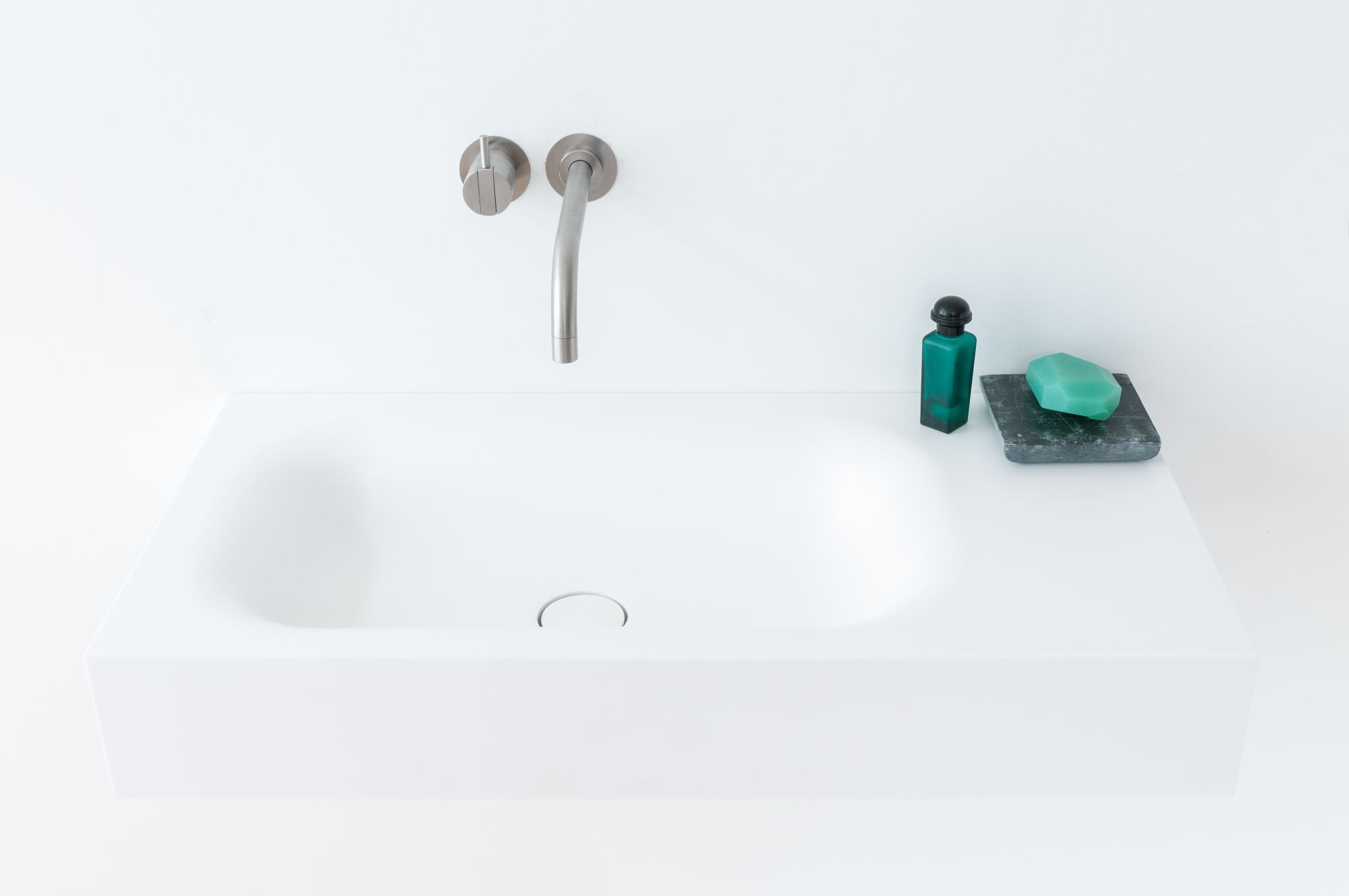 Прямоугольный подвесной умывальник в HIMACS Not Only White Blend ARCH-00103467 - Вид №15