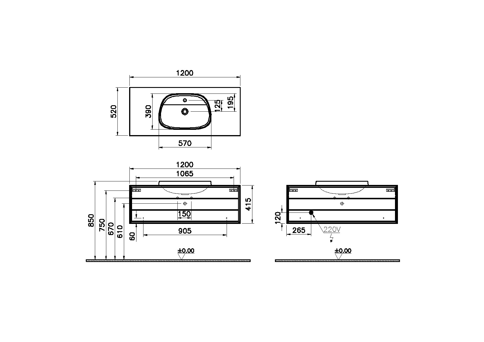 62294 Раковина Vitraglobal Frame - Вид №1