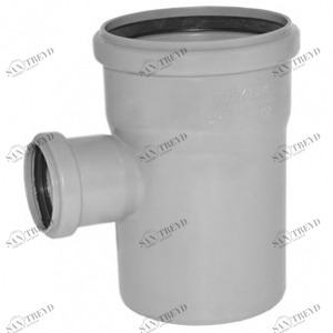 Тройник канализационный ПВХ Д110х50мм 90 градусов Политек 6276