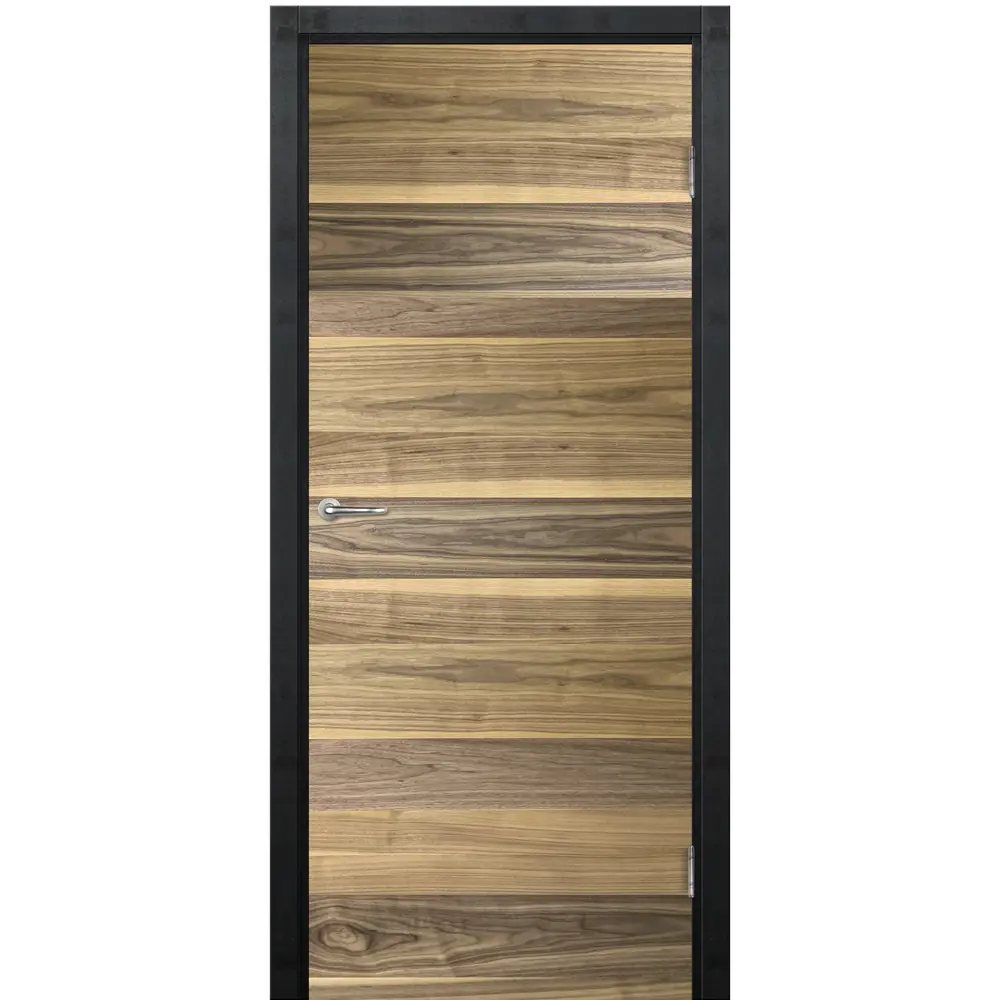 Комплект двери Loft глухая 80x200 см шпон цвет американский орех с добором 100 мм МАРИО РИОЛИ STLM-2053793