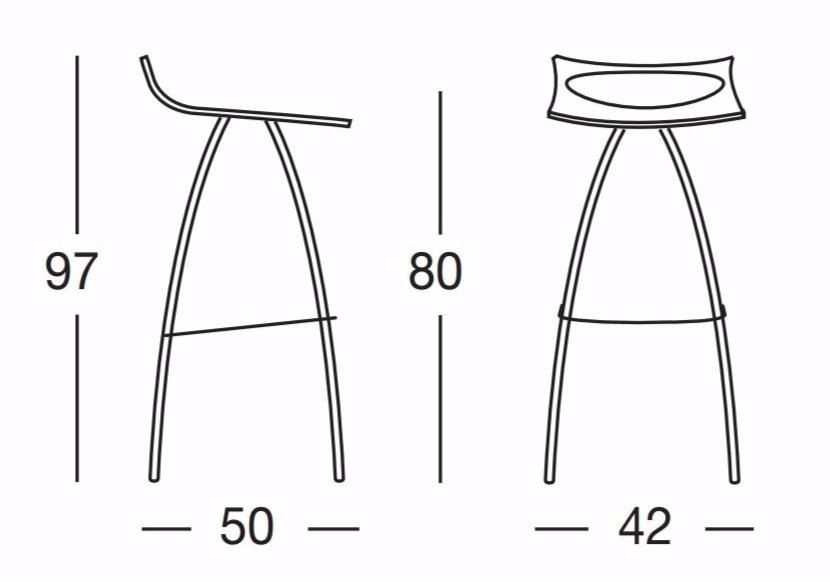 SCAB DESIGN Высокий барный стул Diavoletto sun-id-1400711 - Вид №3
