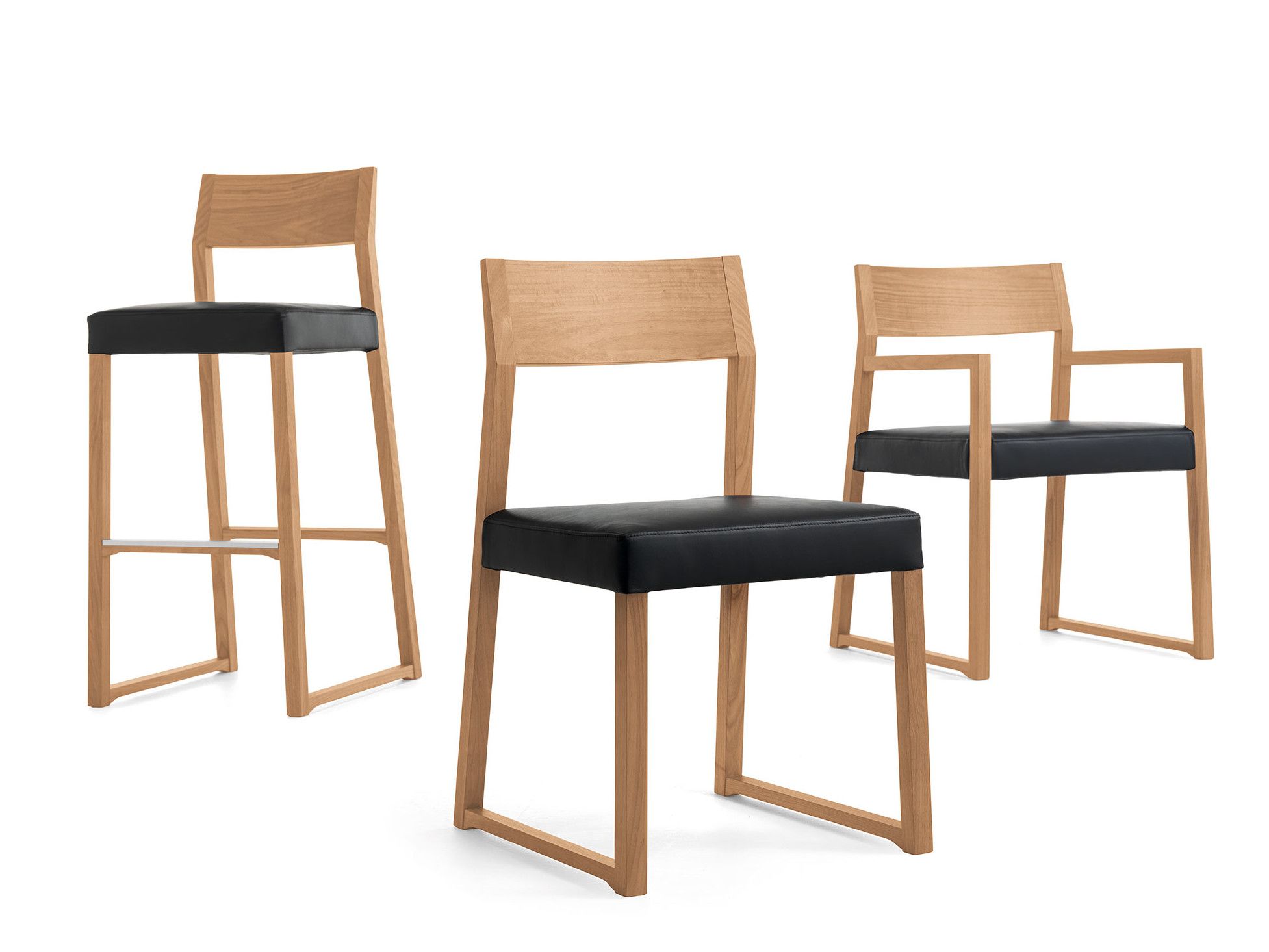 Деревянный барный стул с мягким сиденьем Sedex Eco ARCH-00018060 - Вид №1