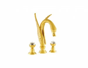 039254.A00.50 Комплект для ванны на три отверстия с кристаллами swarovski swan series Яркий хром