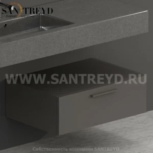 S07024AT2 Тумба с 1 ящиком 70 см серая Globo ARREDO WOOD Италия