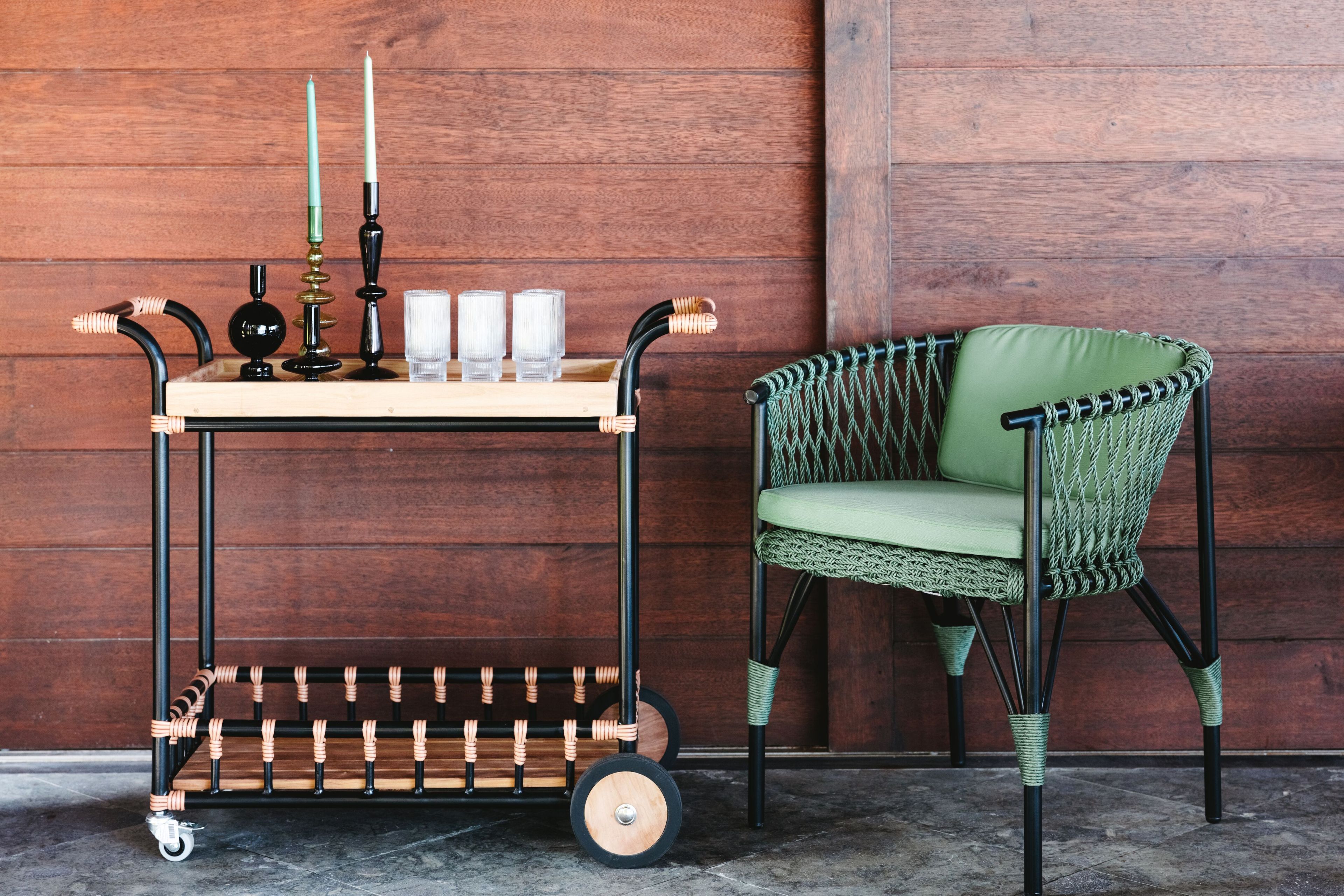 Алюминиевая и тиковая садовая тележка для еды cbdesign ARCH-00139983 - Вид №4