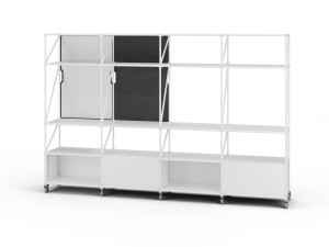 Металлический мобильный офисный перегородка на колесах