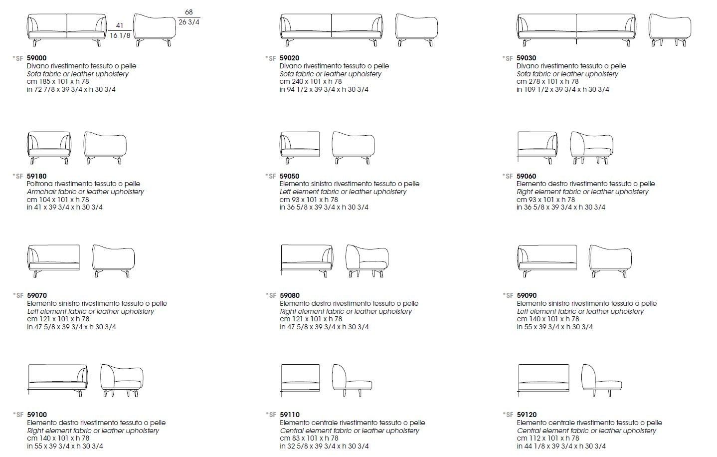 Угловой диван из ткани с полуостровом Giorgetti DRIVE ARCH-00061146 - Вид №2