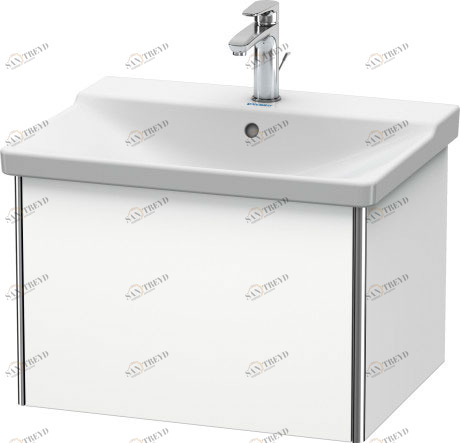 XS408001818 Тумбочка подвесная XSquare #XS4080 610 x 473 мм Белый матовый, декор Duravit
