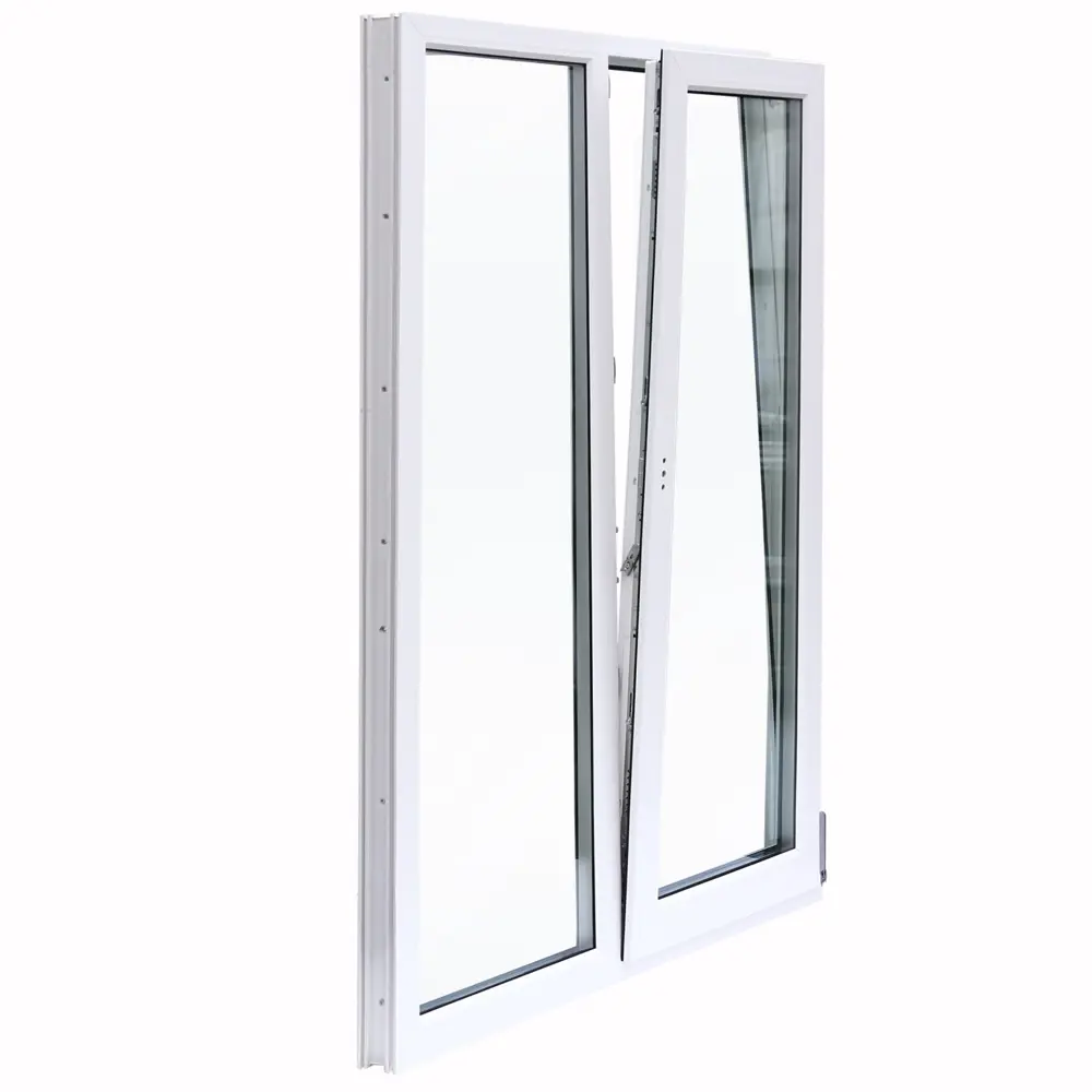 VEKA Двустворчатое пластиковое окно 120x100 мм с однокамерным стеклопакетом 85488954 STLM-0063244 - Вид №3