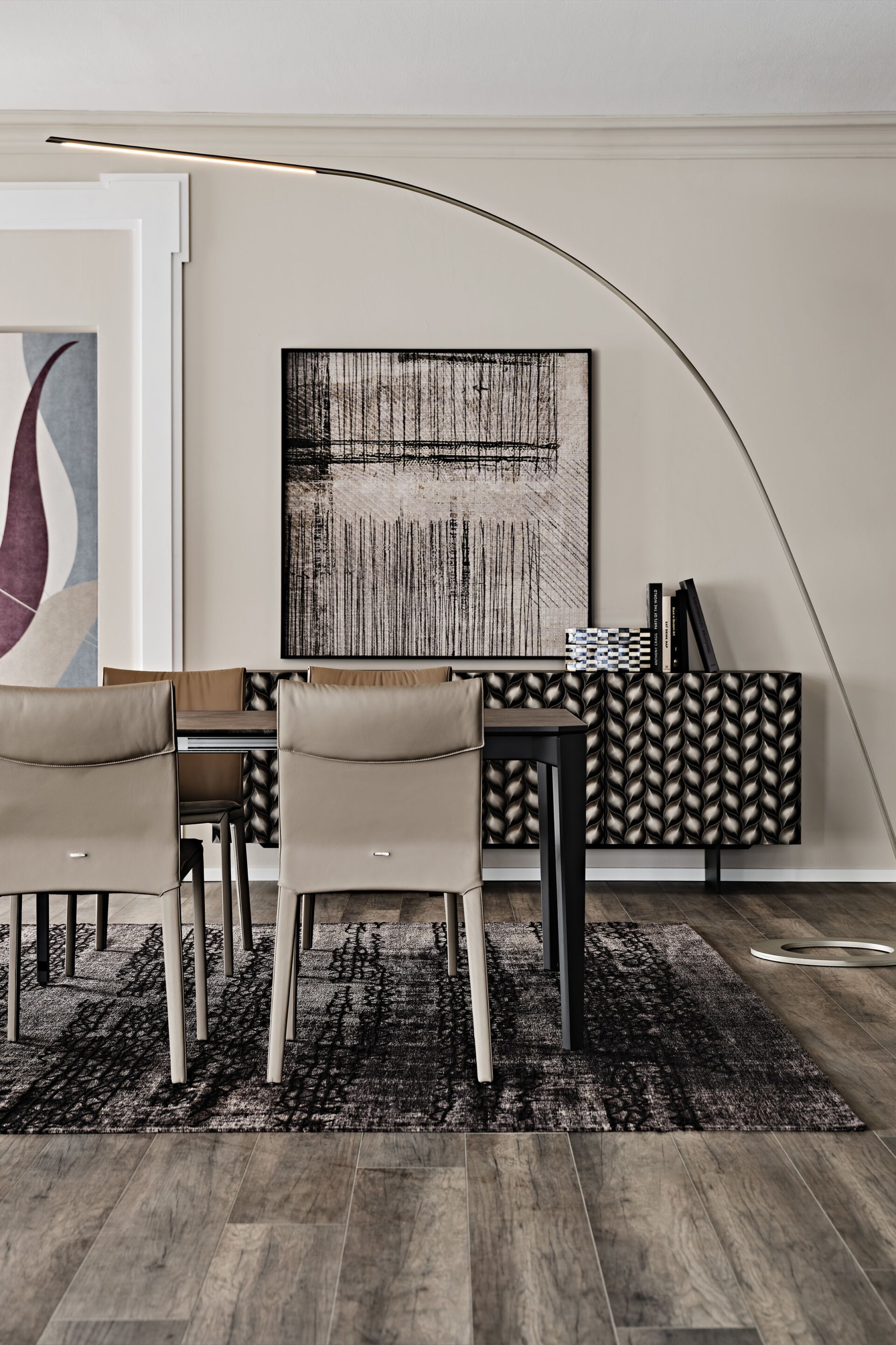 Стальная светодиодная напольная лампа Cattelan italia молния ARCH-00108313 - Вид №1