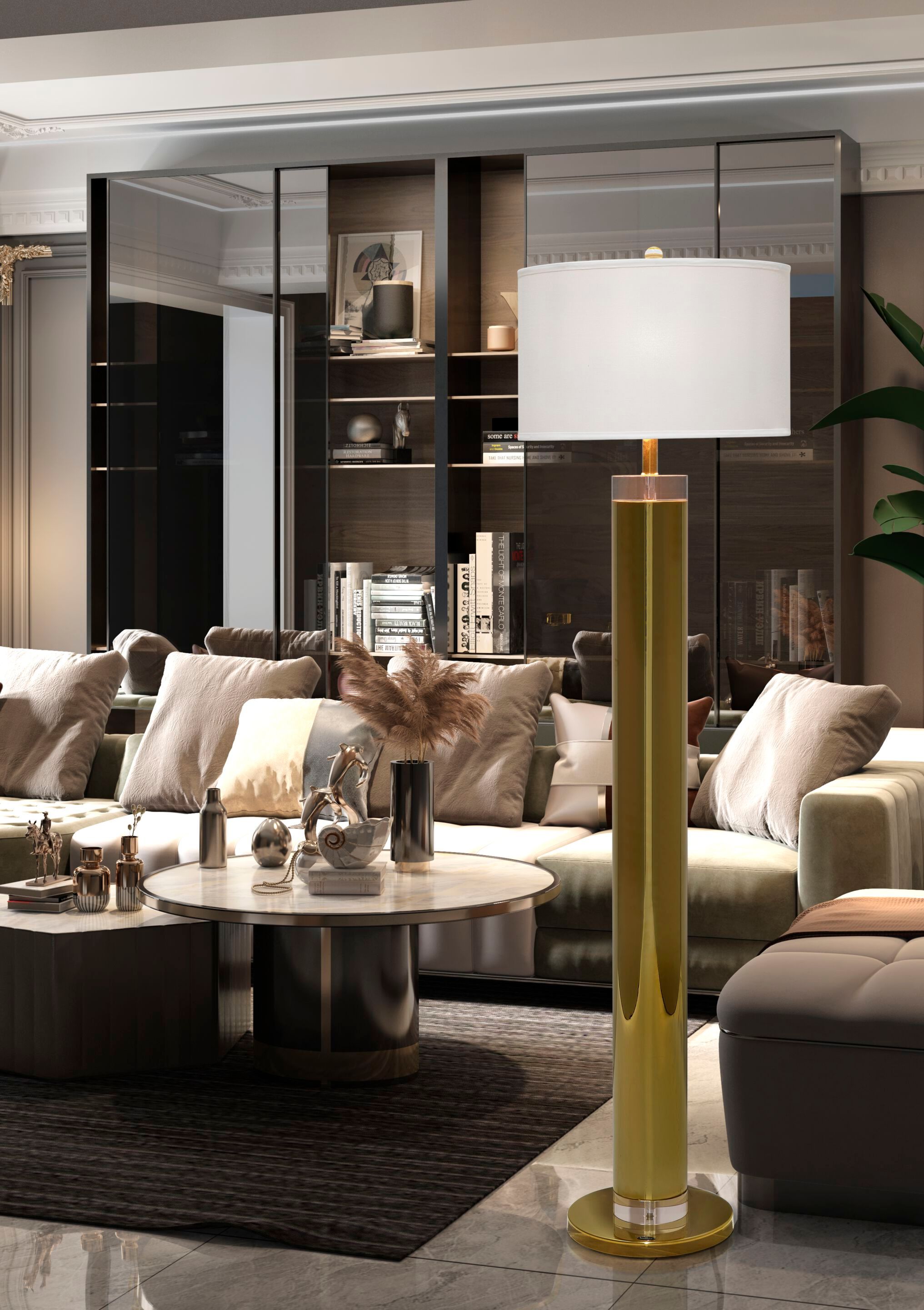 Напольная лампа из нержавеющей стали и хрусталя K-Lighting Metanira ARCH-00062019 - Вид №2