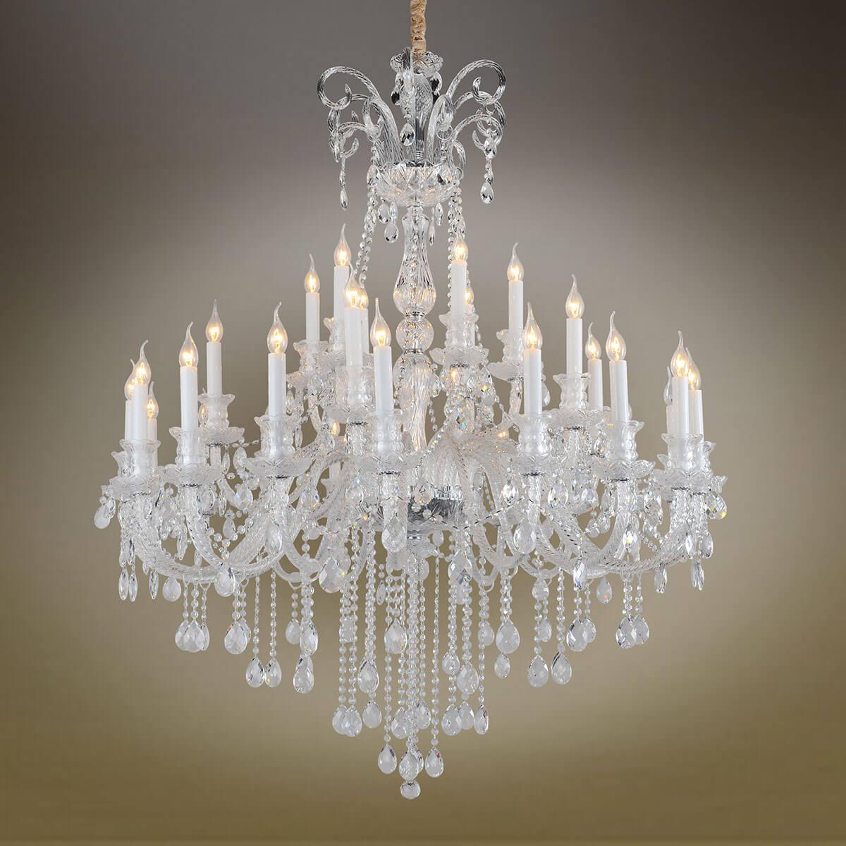 Подвесная люстра Omnilux Formello OML-89203-30 прозрачная OMNILUX ДИЗАЙНЕРСКИЕ, FORMELLO 220813 Прозрачный  - Вид №1