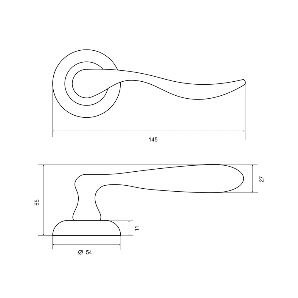 Дверные ручки Palladium Arcadio для входных и межкомнатных дверей 85081858 STLM-0058319 - Вид №4