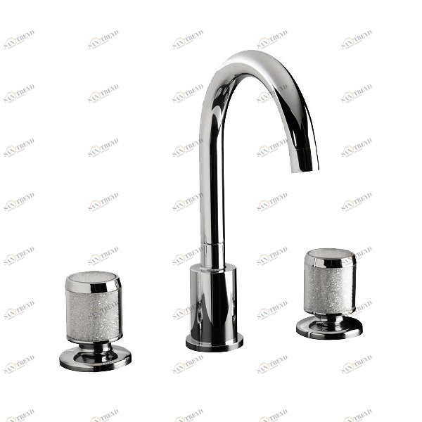 Смеситель на 3 отверстия для раковины с клапаном Клик-Клак 77.075C MAIER STARLIGHT 77075C