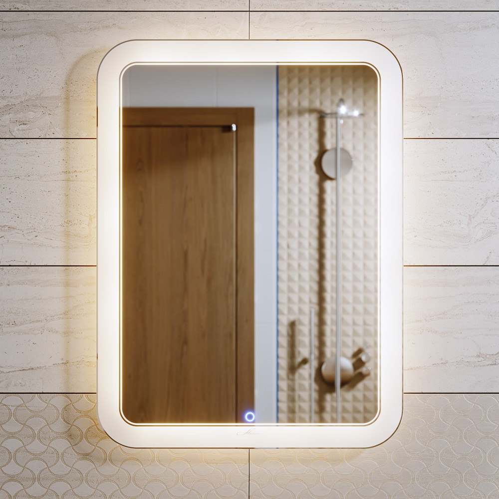 Зеркало в ванную с подсветкой белое 80х80 см Vanda Lux ALAVANN VANDA LUX 303907 Белый  - Вид №4