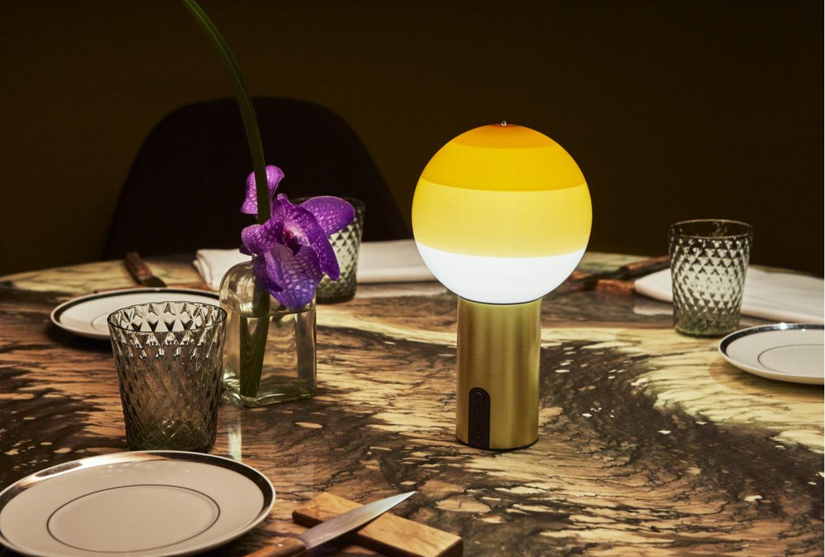 085742 Настольный светильник Portable оранжево-графитовый Marset Dipping Light  - Вид №3