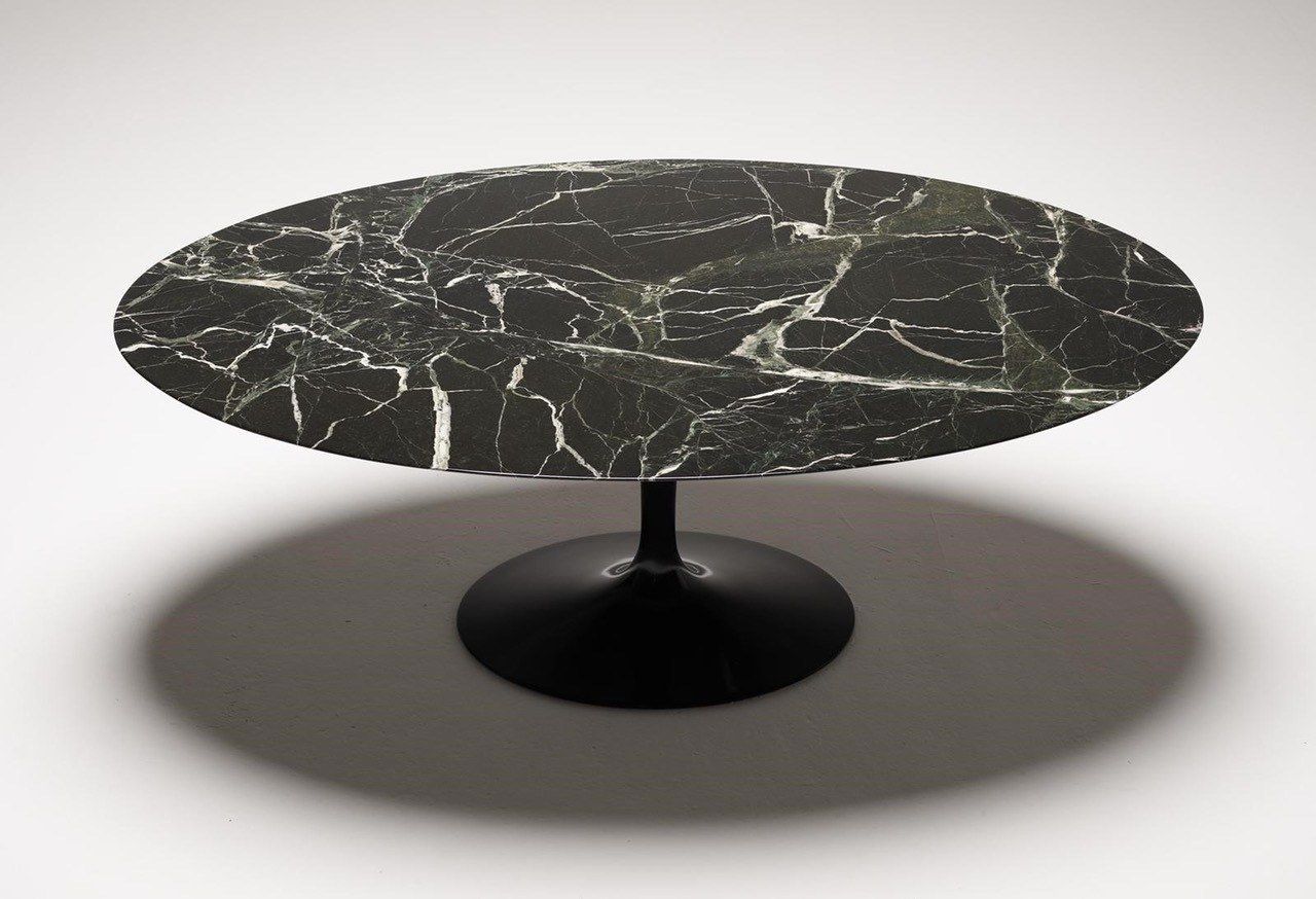 Овальный стол с мраморной столешницей и алюминиевым основанием Knoll Тюльпан ARCH-00081000 - Вид №3
