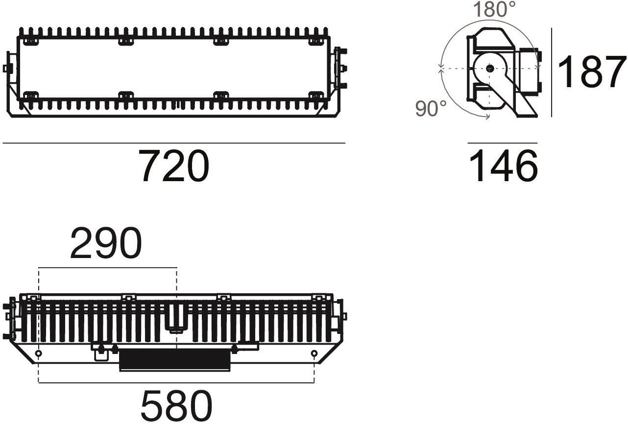 Linea Light Group Светодиодный проектор для улицы из алюминия и стекла Biglamp sun-id-1493128 - Вид №9