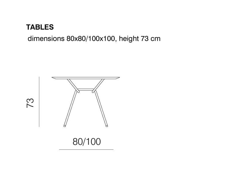 Квадратный обеденный стол prostoria штамм ARCH-00071829 - Вид №2