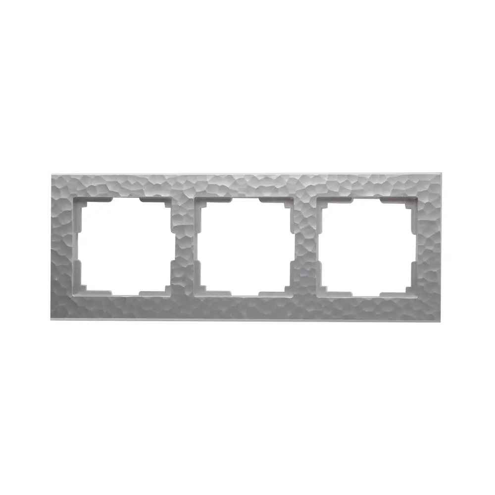 Рамка для розеток и выключателей Werkel Hammer W0032406 3 поста цвет серебряный STLM-2180958