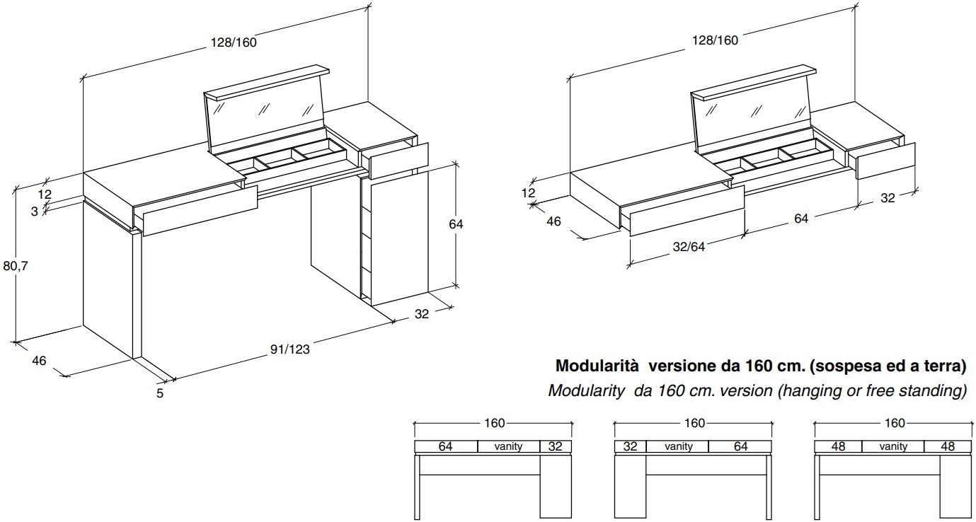 OLIVIERI Туалетный столик из дерева sun-id-1434596 - Вид №6