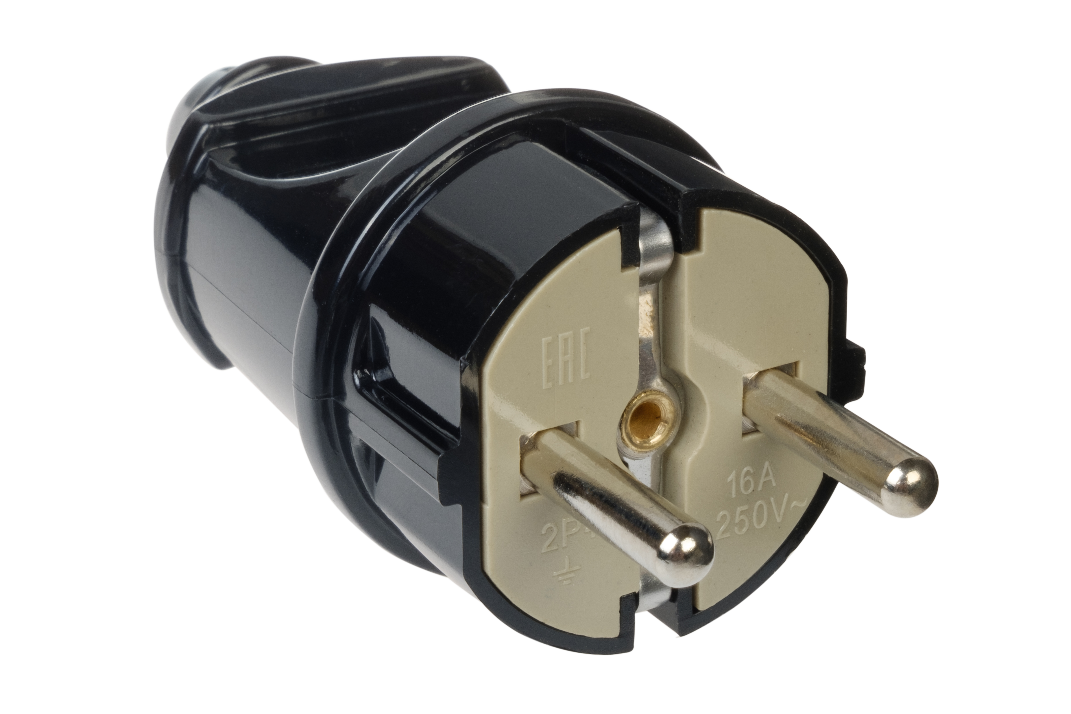 Прямая вилка Duwi с заземлением 16А для надежного подключения 87658028 STLM-0074641