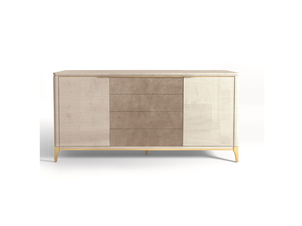 Шкаф из дерева и кожи с дверцами и ящиками Hurtado Evolution ARCH-00105312 - Вид №1